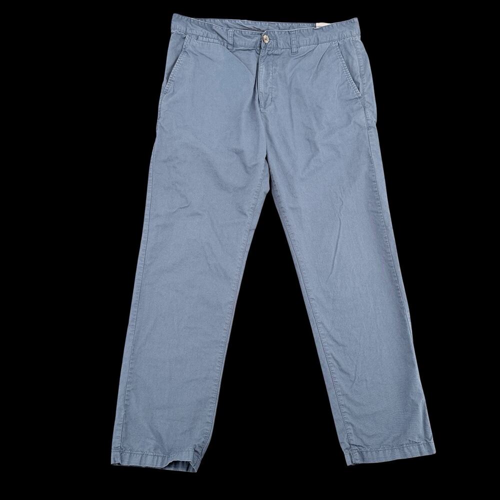 Monton Mens Slim Fit Chino Pants Blue W38 L32 (36x31 actual) Cotton Casual